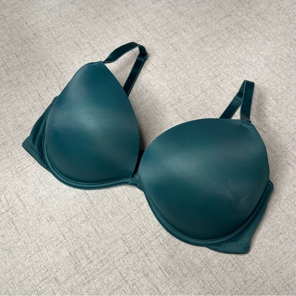 Victoria’s Secret Wear Everywhere Super Push Up Bra Green 36D - Picture 6 of 11